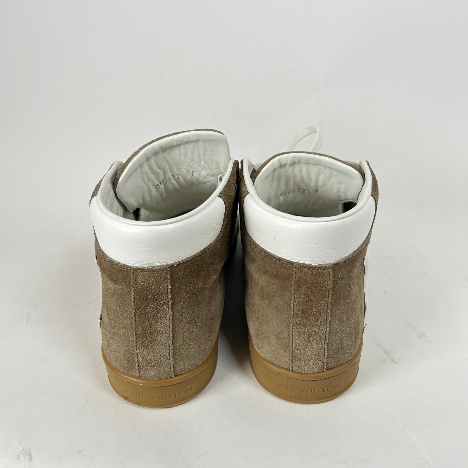 Louis Vuitton Brown Surfside Suede High-Top Sneaker Size LV 7