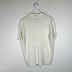 Casablanca White Knit Logo Polo Size XL