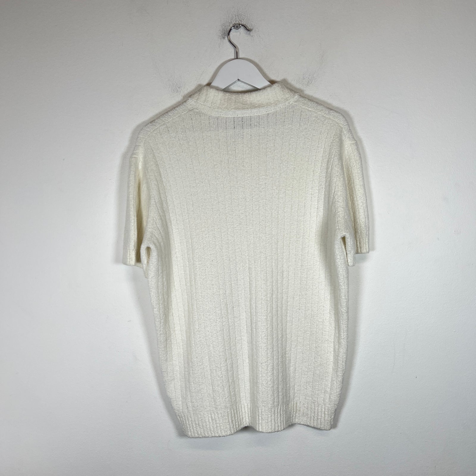 Casablanca White Knit Logo Polo Size XL