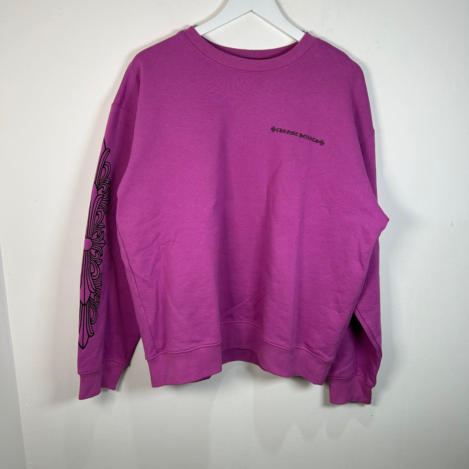 Chrome Hearts Matty Boys 99 Eyes Web Purple Crewneck Size XL