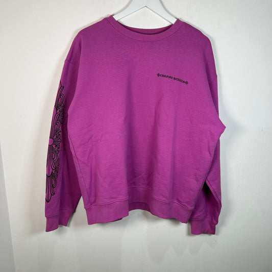 Chrome Hearts Matty Boys 99 Eyes Web Purple Crewneck Size XL