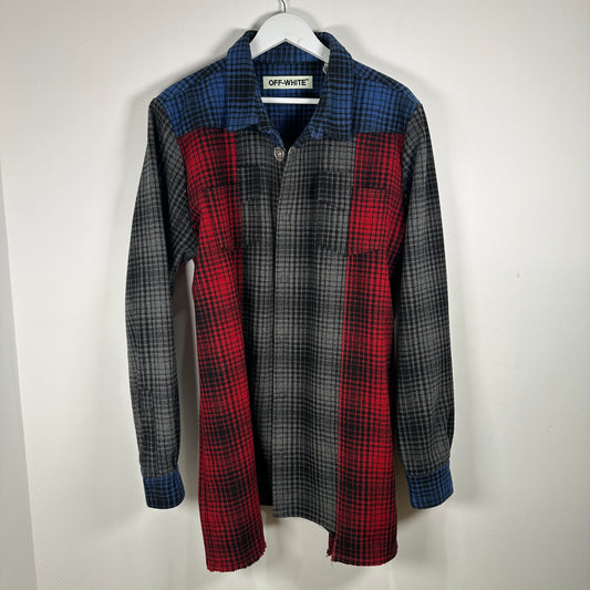 Off-White Patchwork Heavy Wool Flannel Size Large