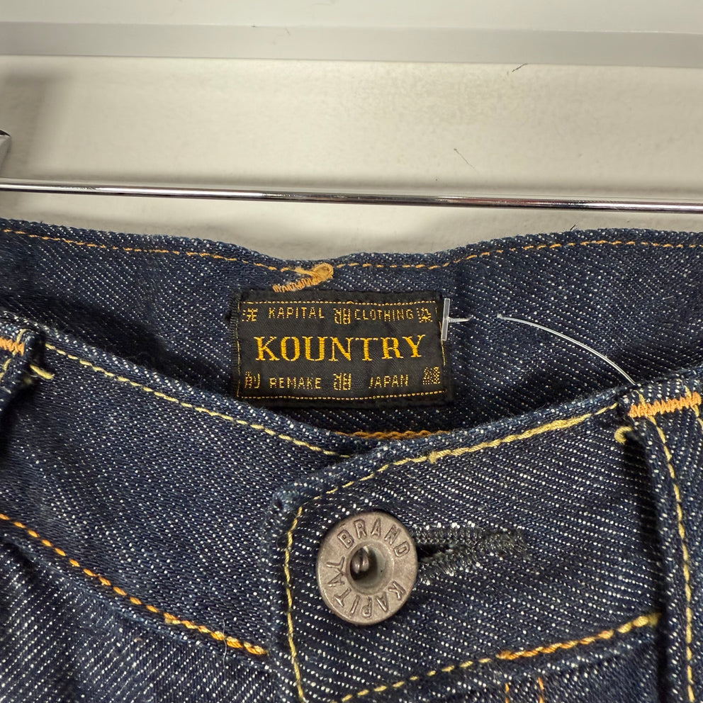 Kapital Bone Raw Denim Jeans Size 34