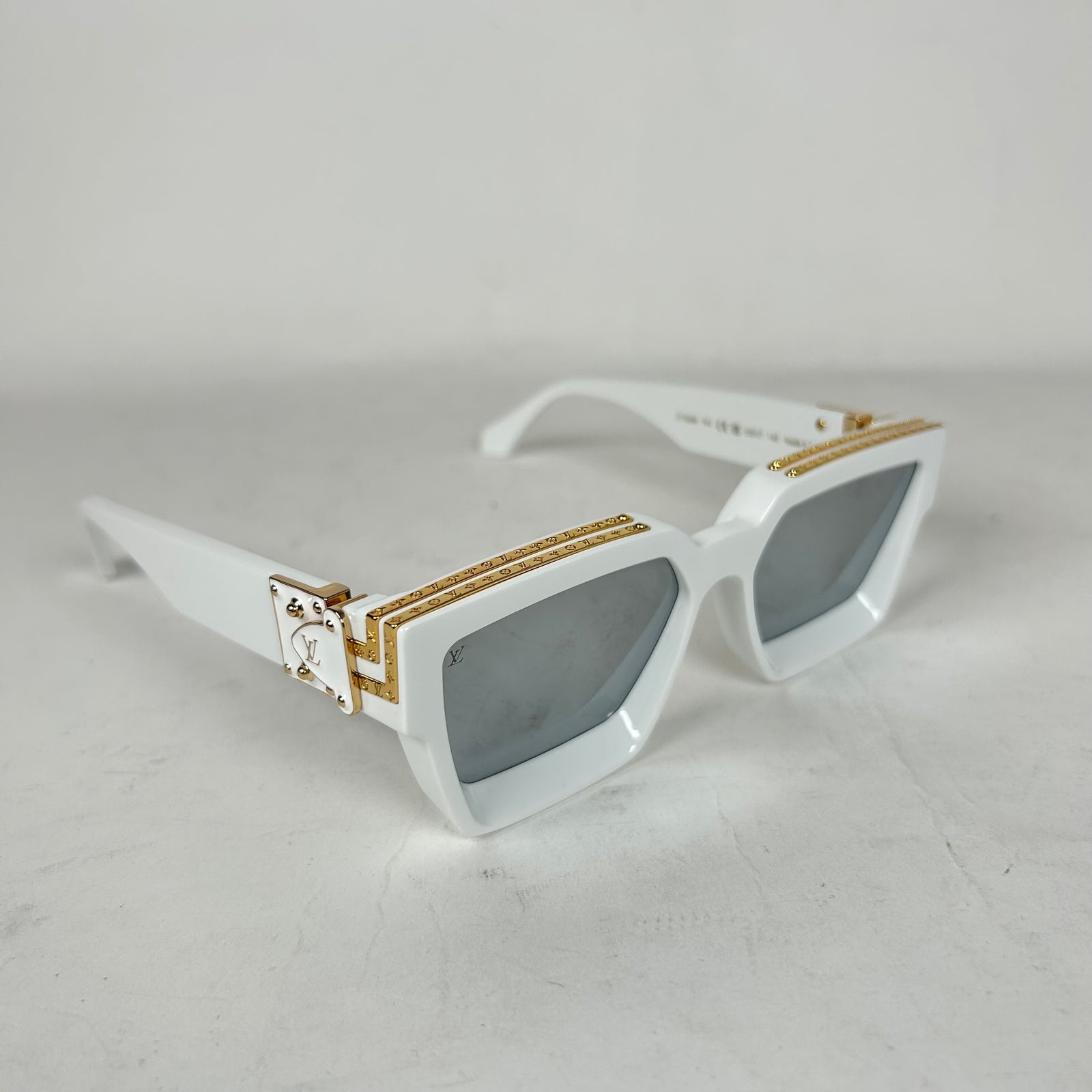 Louis Vuitton White/Gold Millionaire Sunglasses