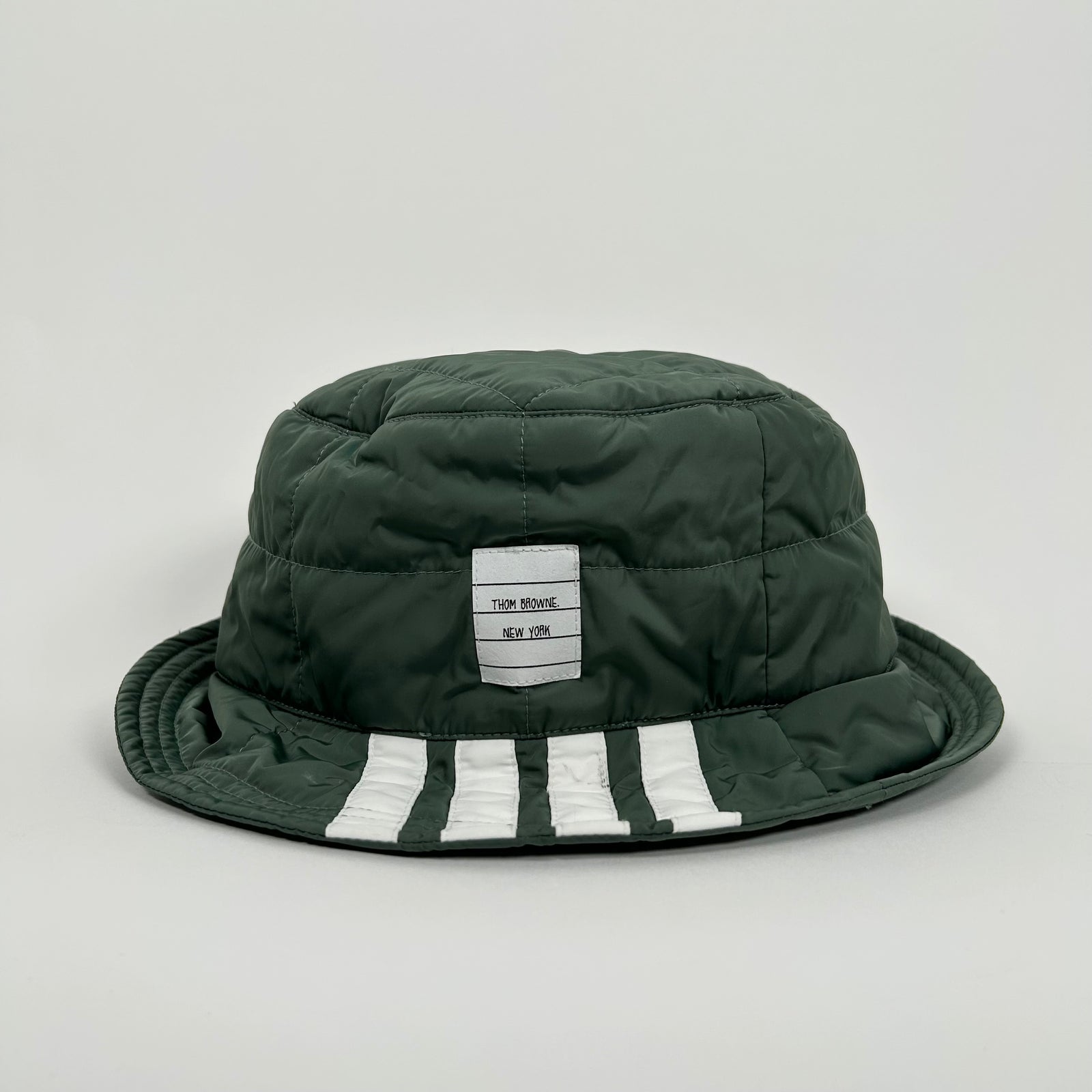 Thom Browne Green Puffer Bucket Hat Size M