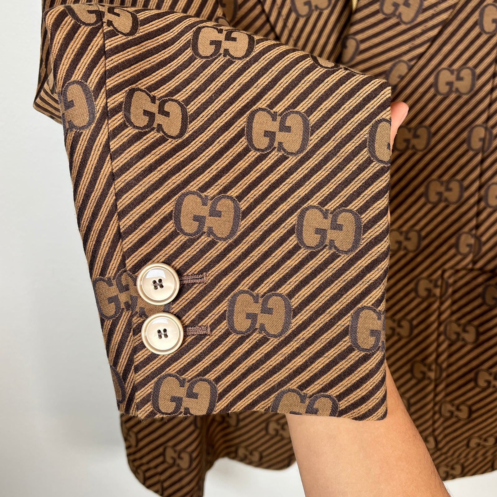 Gucci Diagonal GG Monogram Brown Suit Set