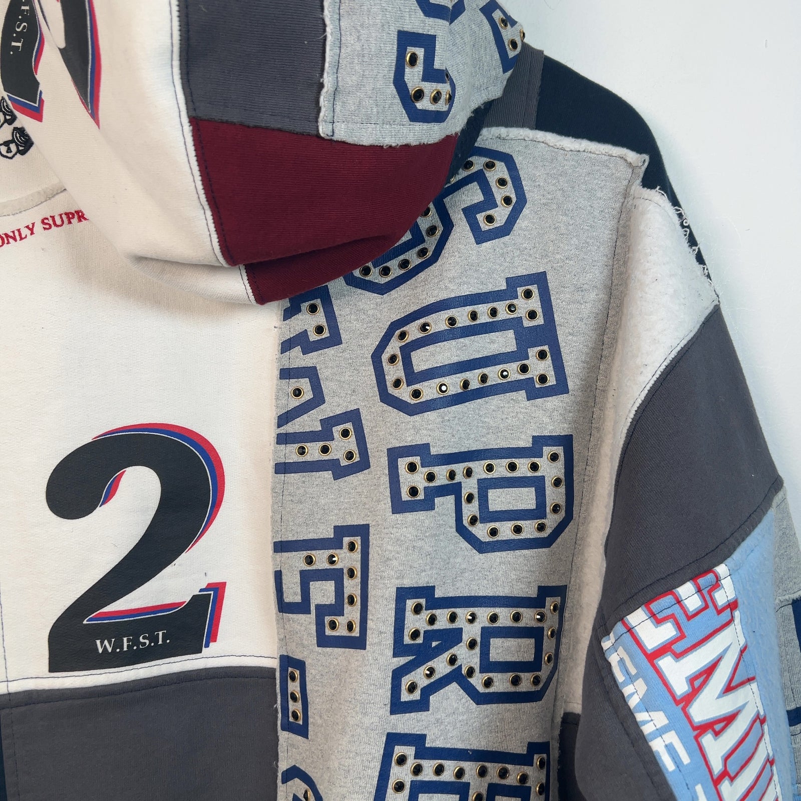 Supreme Patchwork Zip Up Hoodie Size M