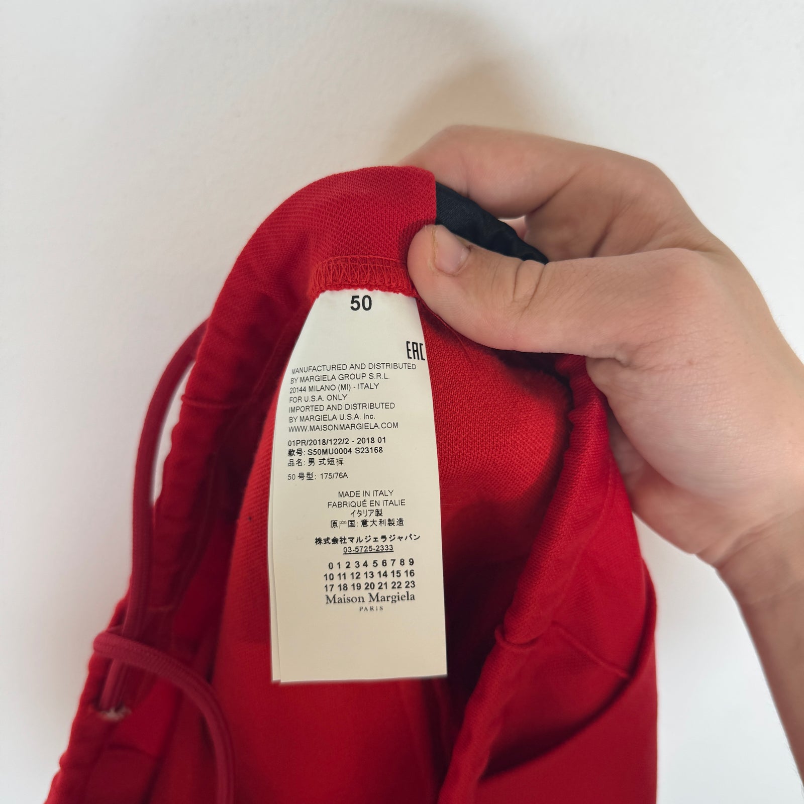 Maison Margiela Red Track Shorts Size 50