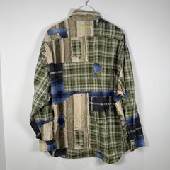 Acne Studios Trompe L'oeil Patchwork Button Up Shirt Size 50