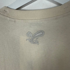Burberry Cream Paisley Logo T-Shirt Size S