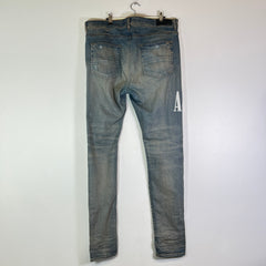 Amiri Clay Indigo Core Applique Logo Jeans
