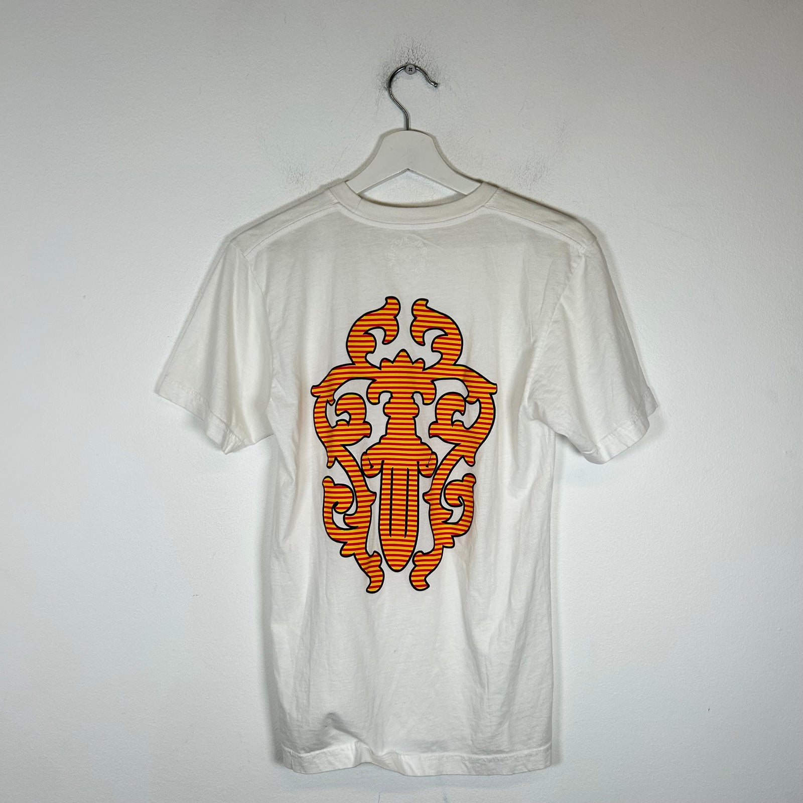 Chrome Hearts White/Orange Dagger T-Shirt Size S