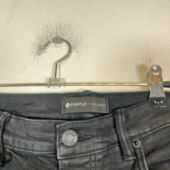 Purple Brand Black Waxed Distressed Jeans Size 34