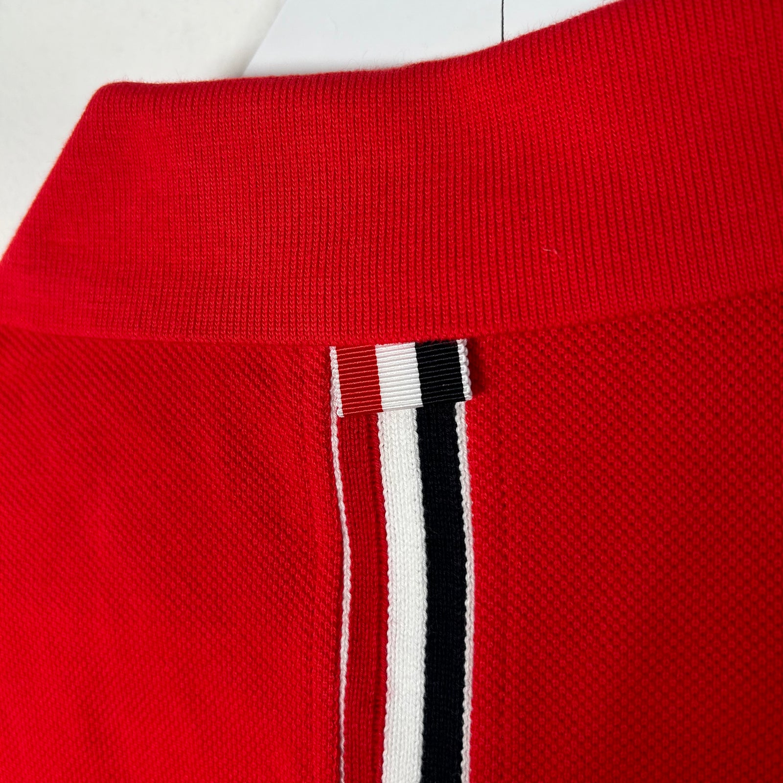Thom Browne 1/4 Stripe Polo Size XS