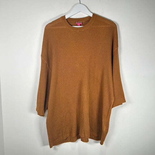 Zegna x The Elder Statesman Waffle Thermal Brown T-Shirt Size L