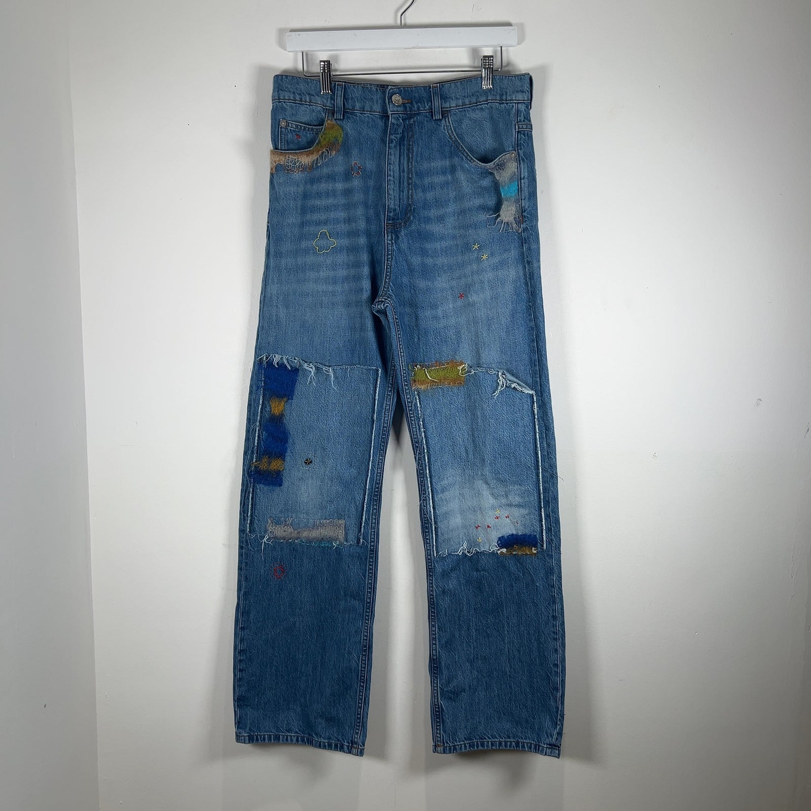 Marni Mohair Patchwork Denim Jeans