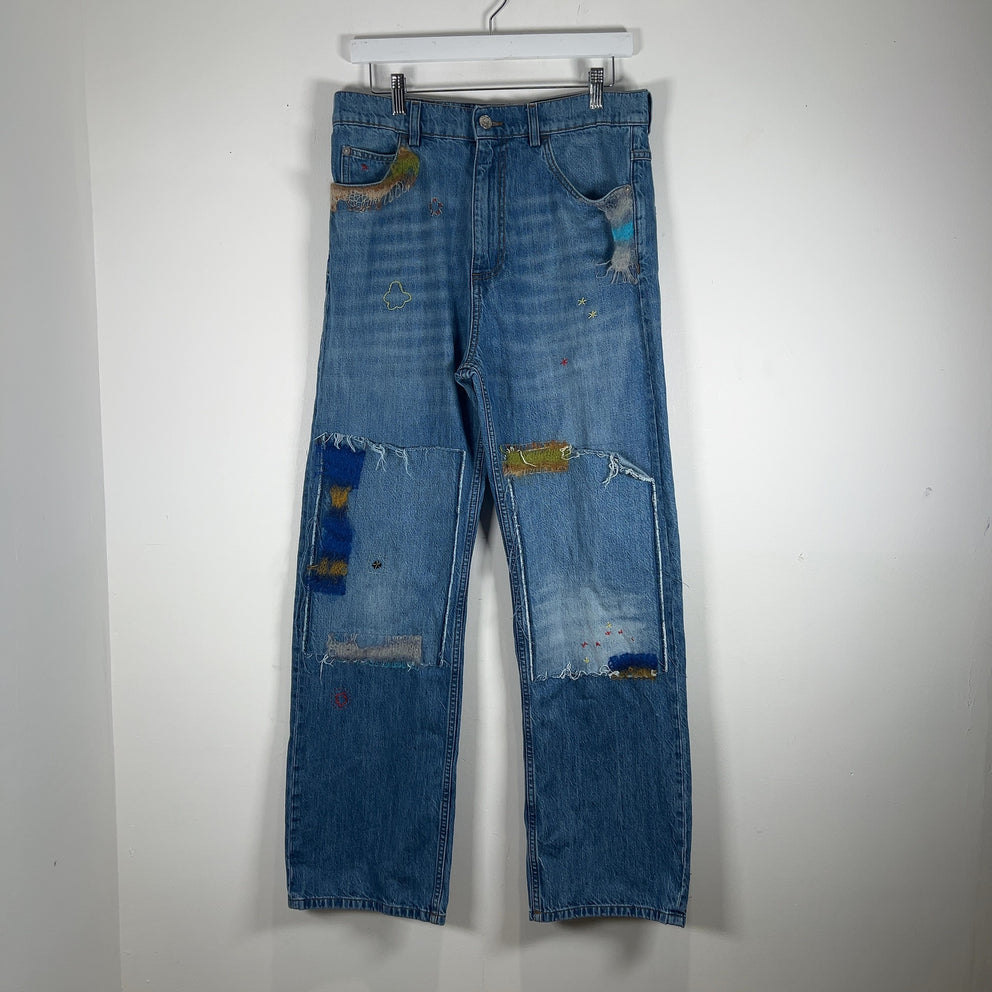 Marni Mohair Patchwork Denim Jeans