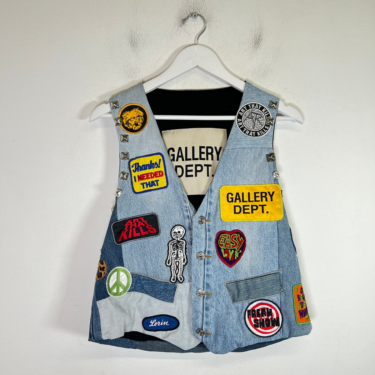 Gallery Dept Studded Patchwork Denim Vest