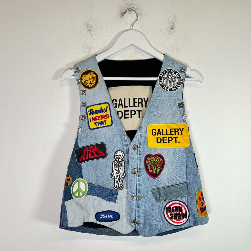 Gallery Dept Studded Patchwork Denim Vest