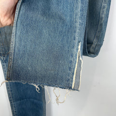 Balenciaga Waxed Distressed Denim Jeans