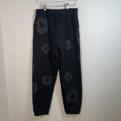 Denim Tears Black Mono Wreath Sweatpants Size S