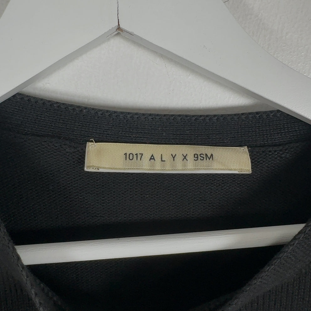 1017 ALYX 9SM Logo Graphic Print Black Knit Sweater