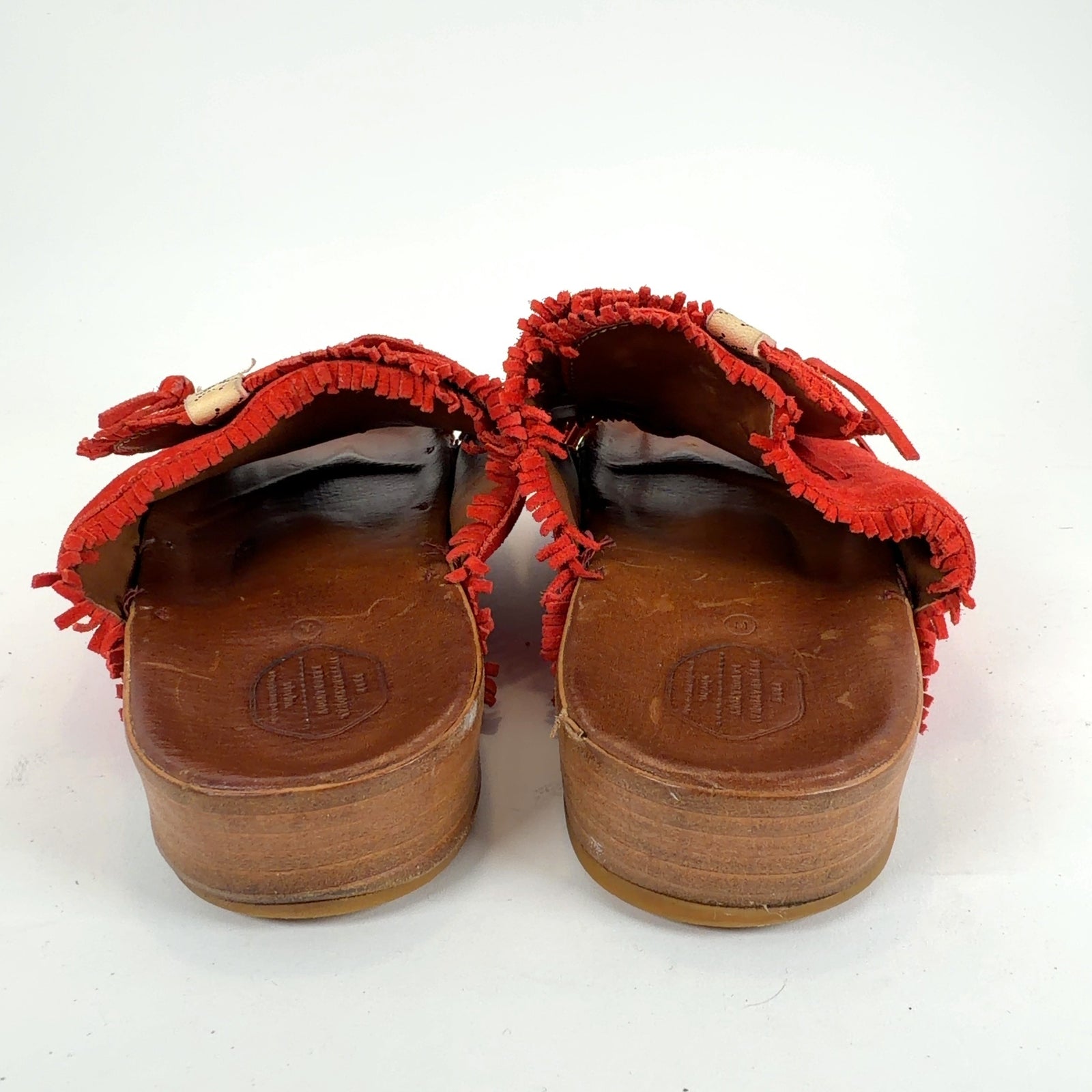 Visvim Red Christo Shaman-Folk Sandals