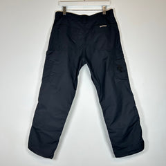 Chrome Hearts Black Nylon/Leather Double Knee Carpenter Pants Size 33