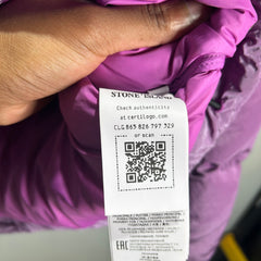 Stone Island Real Down Purple Jacket Size 3XL