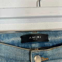 Amiri Teal Bone Lightwash Skinny Jeans Size 36