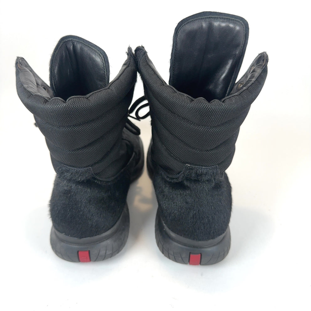 Prada Ponyhair 'Cup' Hightop Sneakers