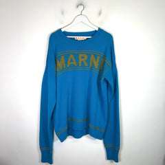 Marni Logo-Intarsia Wool Knit Sweater