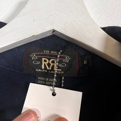 RRL Dark Navy 1/4 Polo Shirt Size S