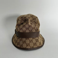 Gucci Brown GG Supreme Canvas Bucket Hat