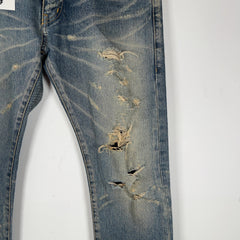 Saint Laurent Distressed Lightwash Skinny D02 Jeans