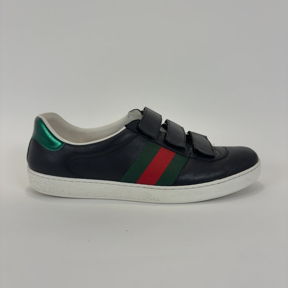Gucci Velcro Ace Reflective Leather Lowtop Sneakers