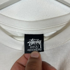 Stussy White 8 Ball Logo Tee Size L