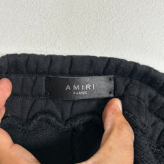 Amiri Black MA Bar Logo Sweat Shorts Size XL