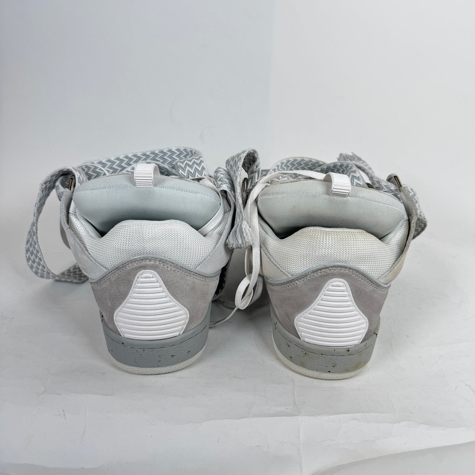 Lanvin White/Grey Curb Sneaker Size 47