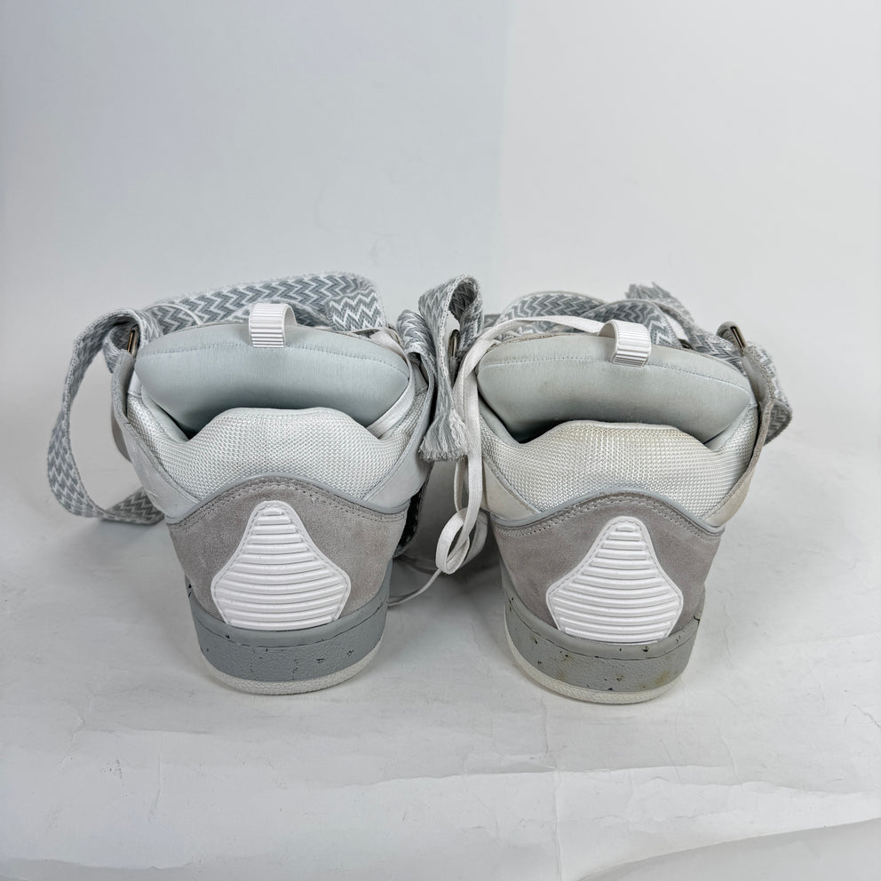 Lanvin White/Grey Curb Sneaker Size 47
