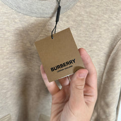 Burberry Tan Patchwork Wool Sweater Size S