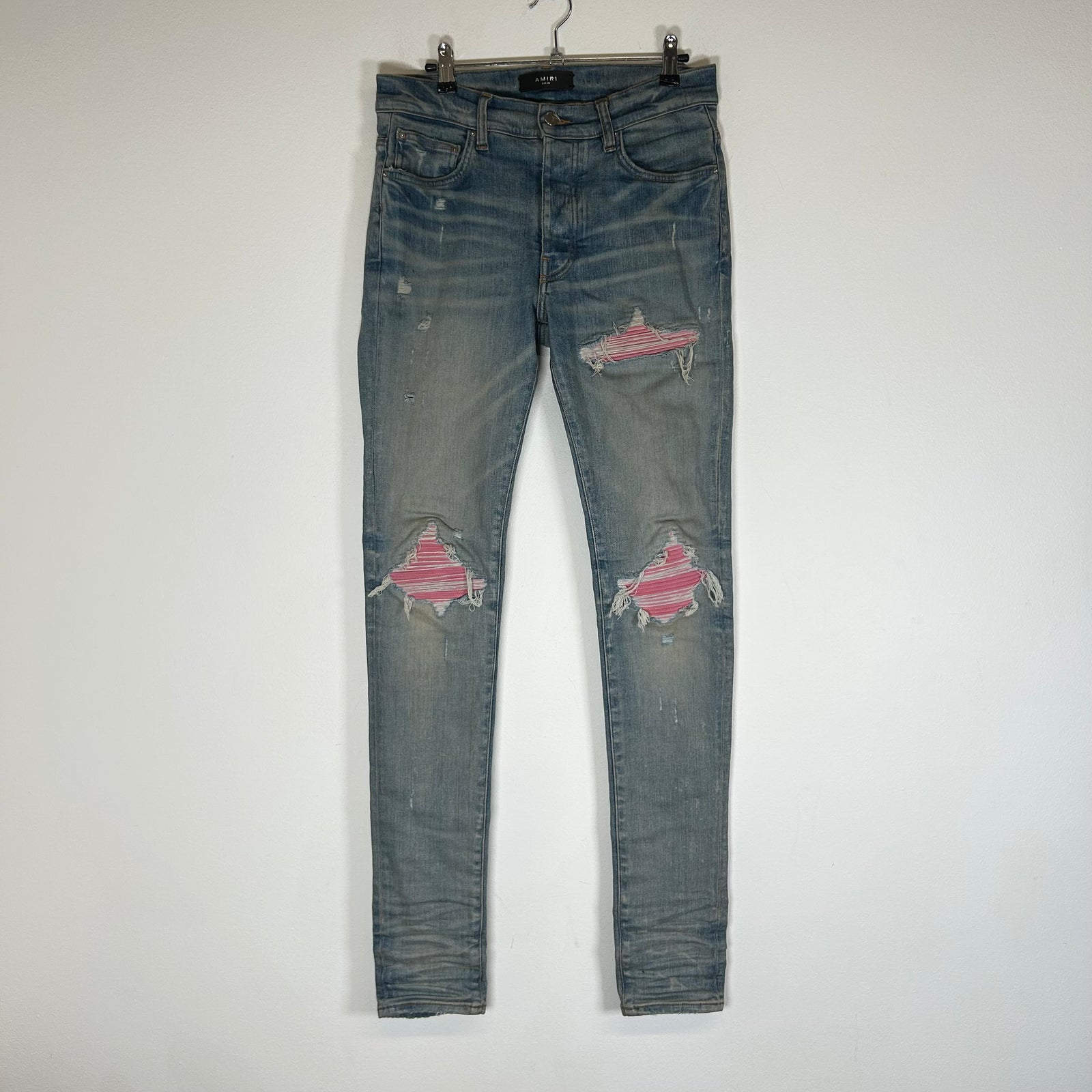 Amiri MX1 Pink Patch Jeans Size 30