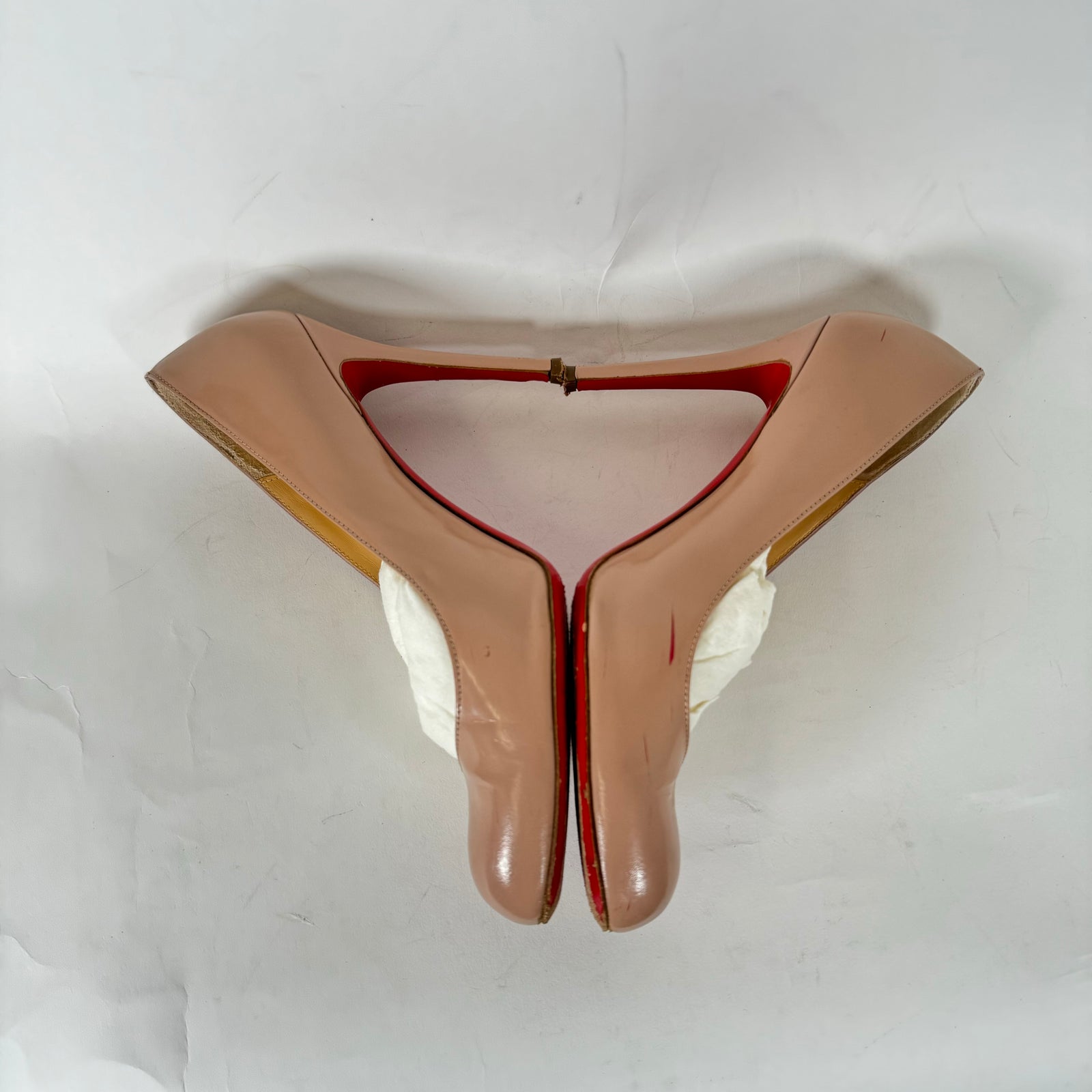 Chrisitian Louboutin Nude Simple Pump 100 Heels Size 38.5