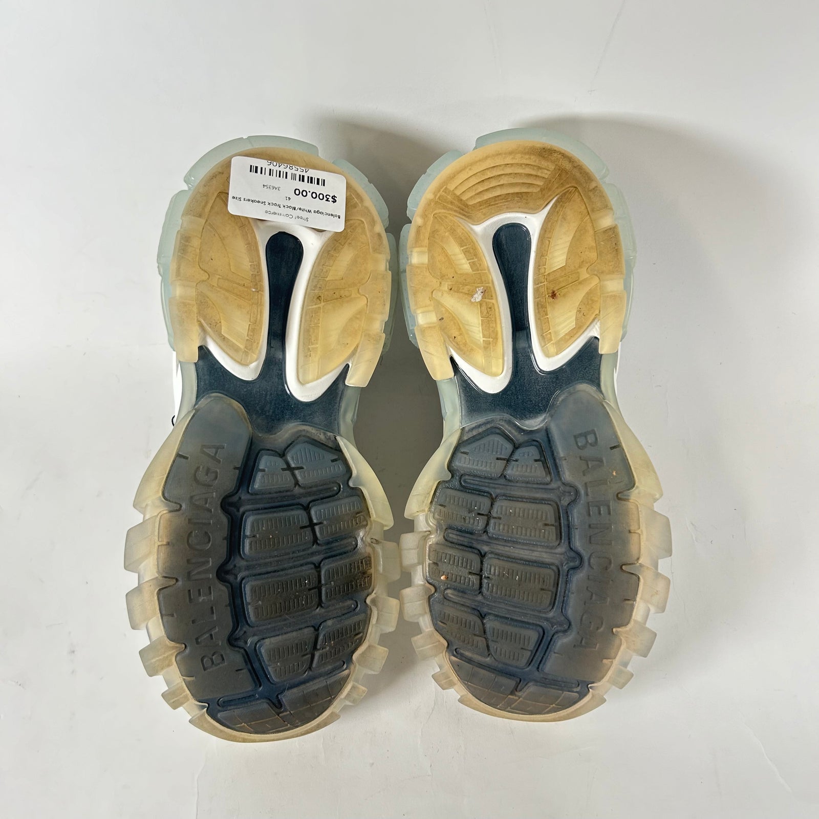 Balenciaga White/Black Track Sneakers Size 41