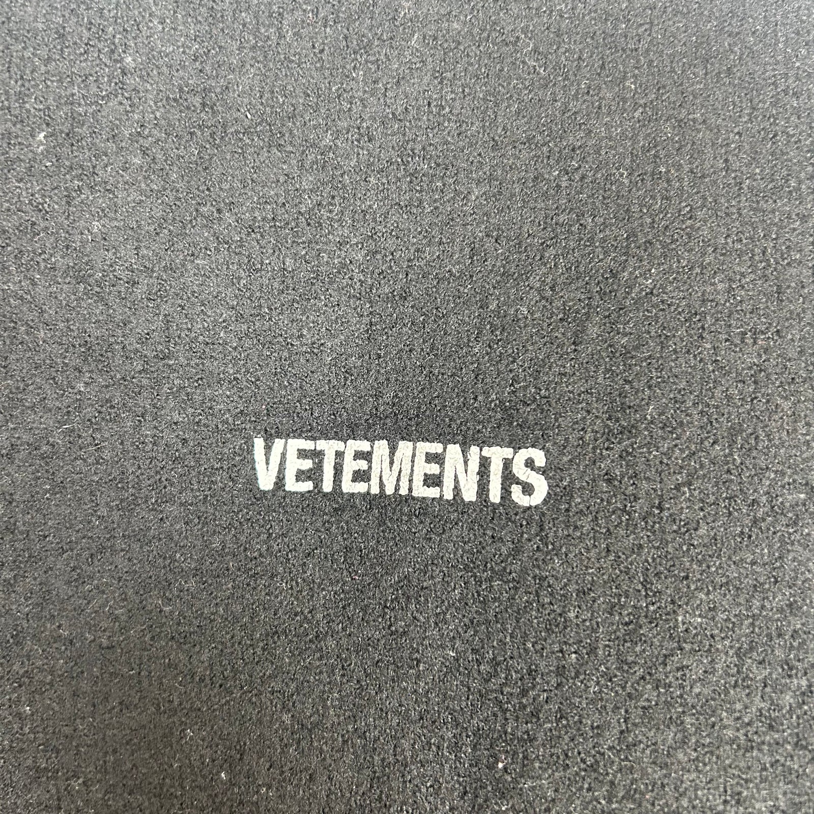 Vetements Black Iconic Logo Wool Sweater Size M