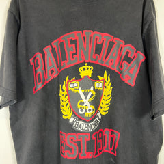 Balenciaga Black/Red College T-shirt Size M