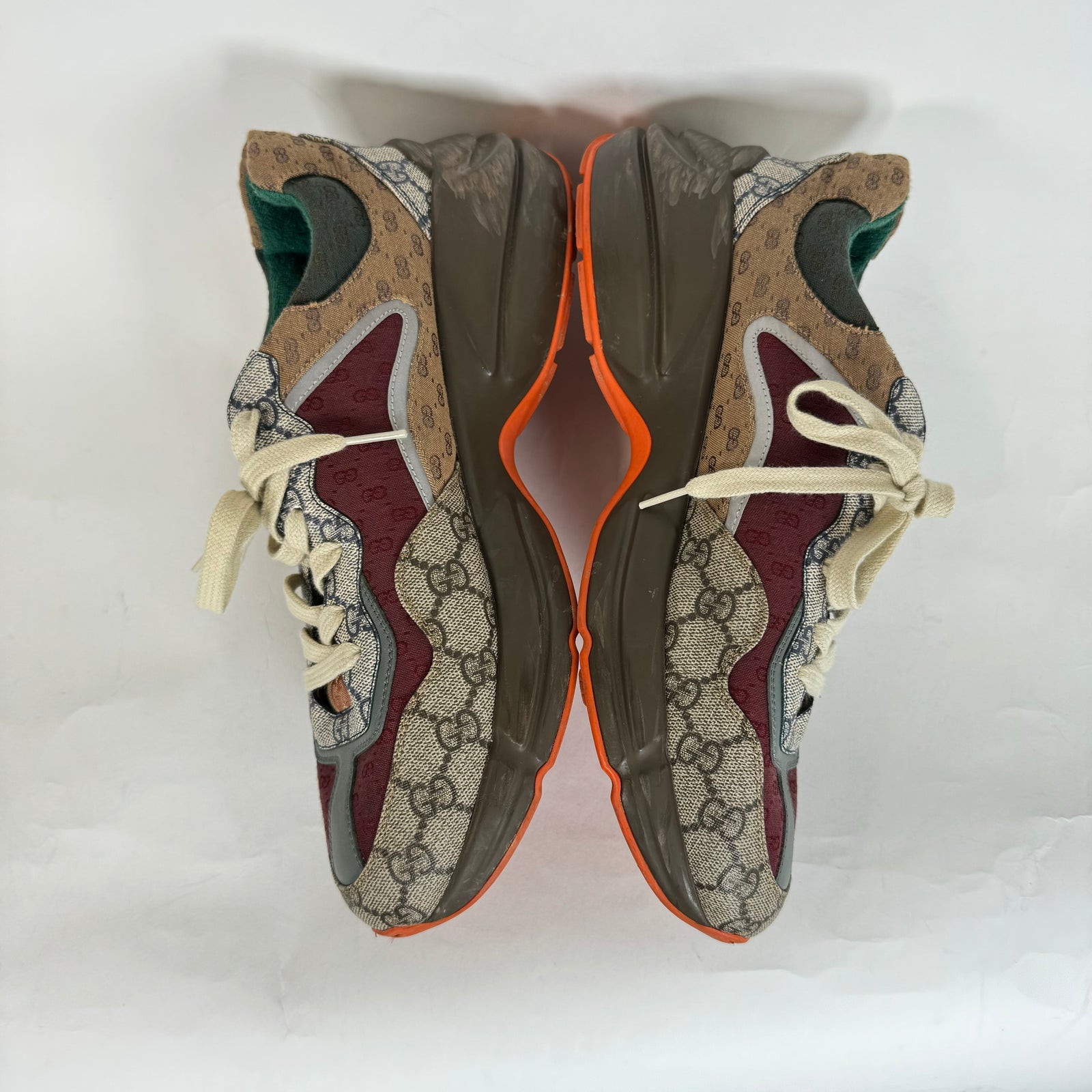 Gucci Burgundy GG Rhyton Sneakers Size 10
