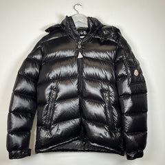 Moncler Black Maya Giubbotta Jacket Size 4