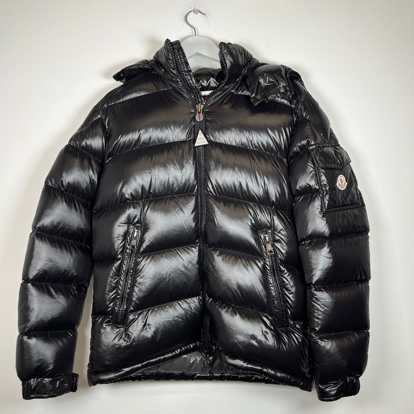 Moncler Black Maya Giubbotta Jacket Size 4