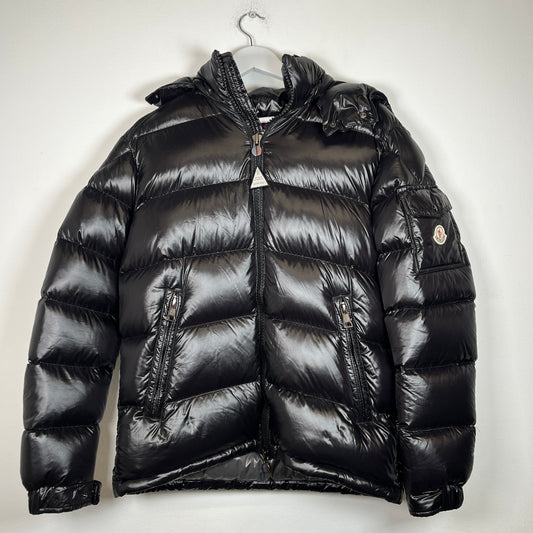 Moncler Black Maya Giubbotta Jacket Size 4